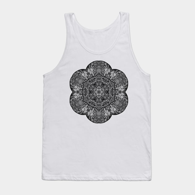 Forest Mandala - Black Lace Tank Top by ElviraDraat